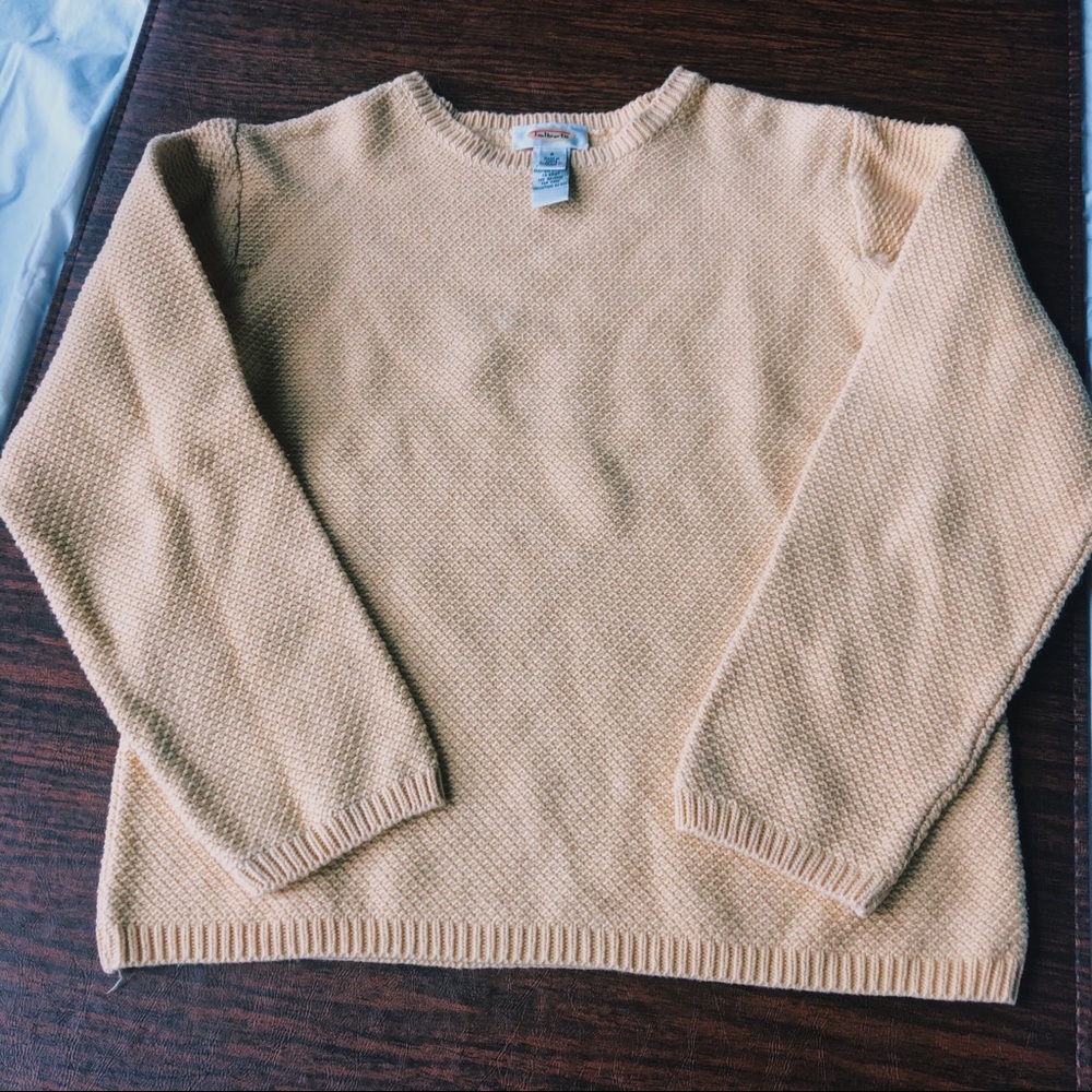 TALBOTS YELLOW CROP SWEATER